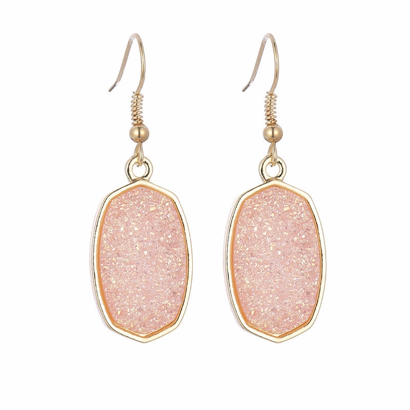 Wholesale Geometry Resin Teeth Alloy Earrings