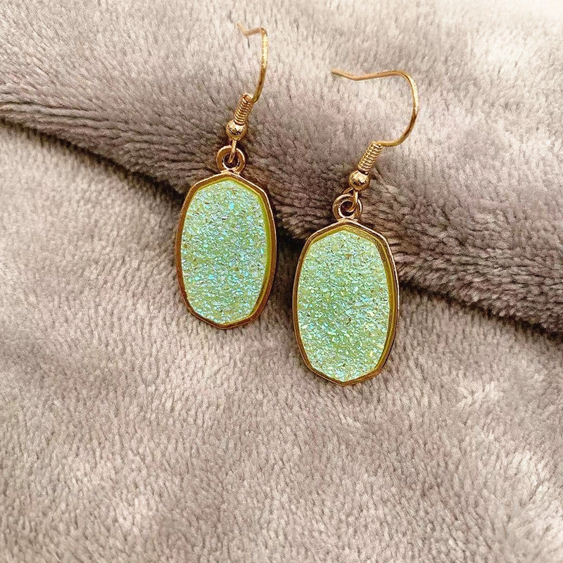 Wholesale Geometry Resin Teeth Alloy Earrings