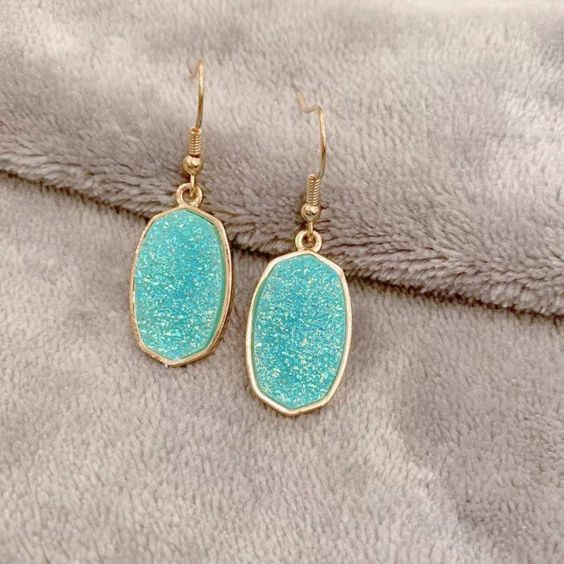Wholesale Geometry Resin Teeth Alloy Earrings