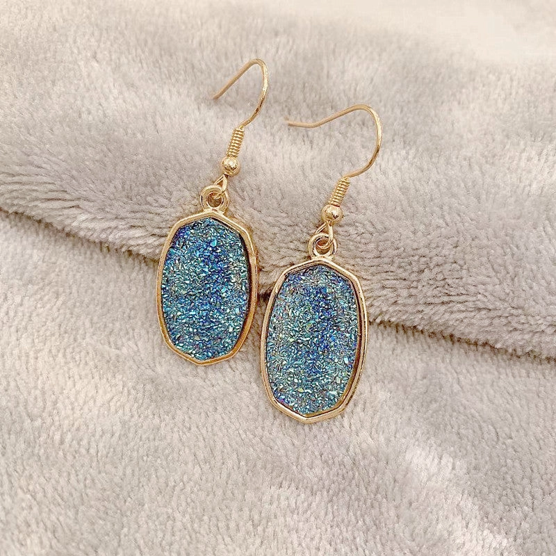 Wholesale Geometry Resin Teeth Alloy Earrings