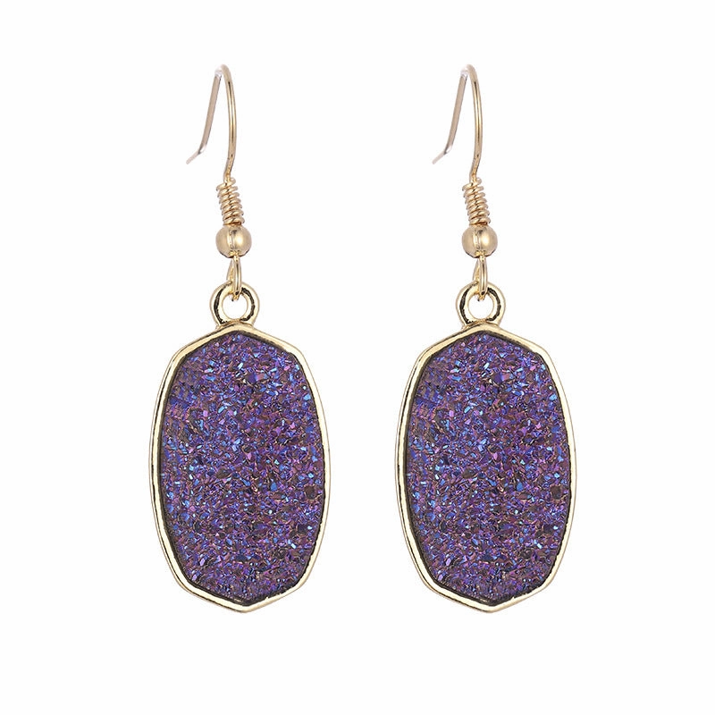 Wholesale Geometry Resin Teeth Alloy Earrings