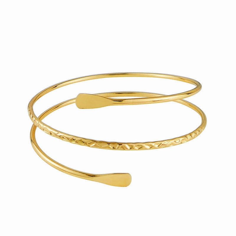 Wholesale Geometry Six Piece Set Exaggerated Leaf Metal Bracelet