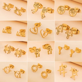 Wholesale Geometry Stainless Steel Earrings
