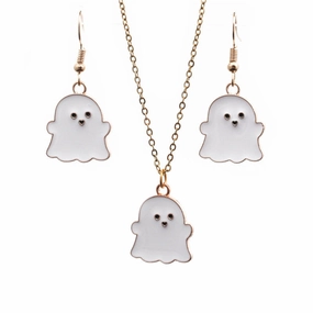 Wholesale Ghost Alloy Earrings Necklace Set