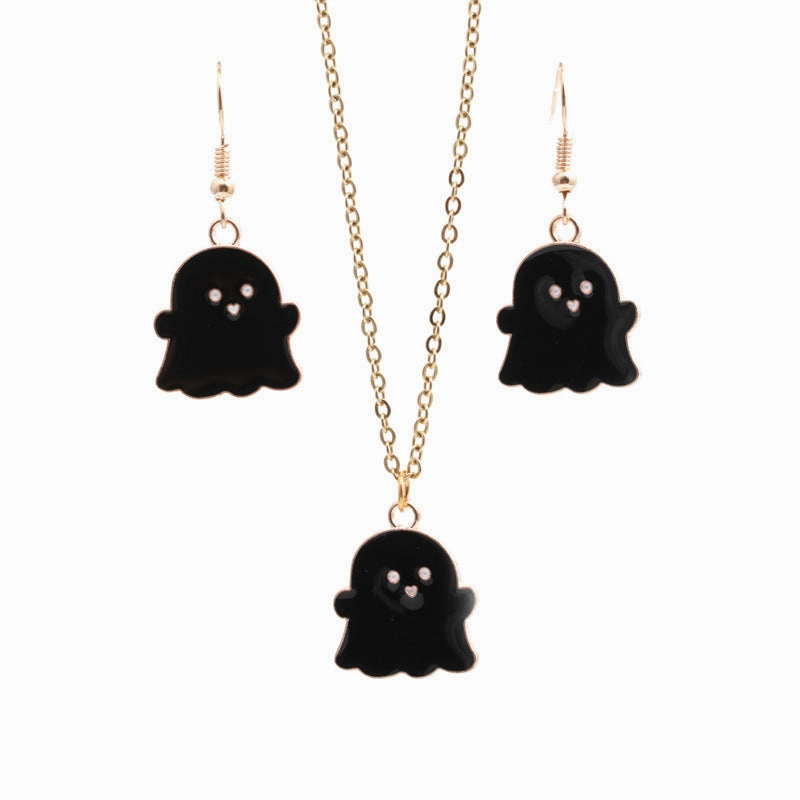 Wholesale Ghost Alloy Earrings Necklace Set