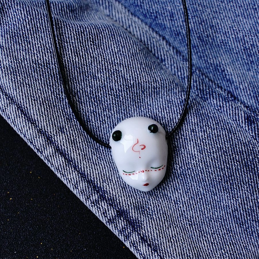 Wholesale Ghost Face Ceramic Necklace
