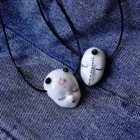 Wholesale Ghost Face Ceramic Necklace