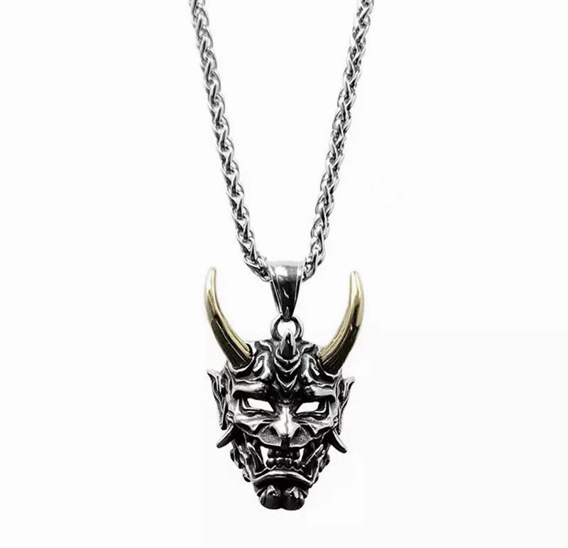 Wholesale Ghost Mask Halloween Male Alloy Necklace