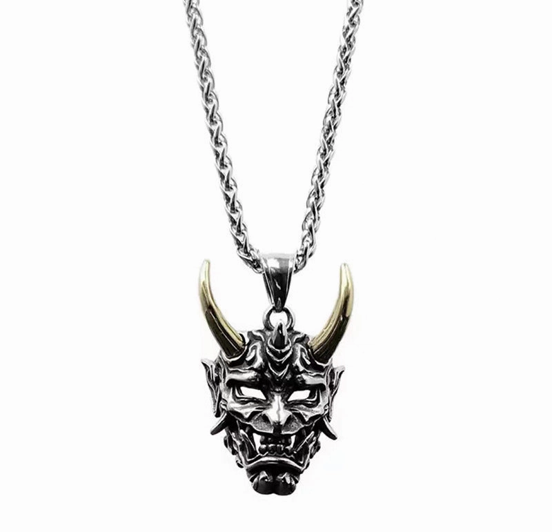 Wholesale Ghost Mask Halloween Male Alloy Necklace