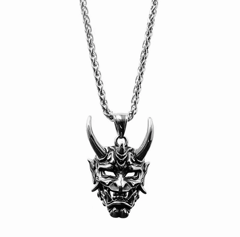 Wholesale Ghost Mask Halloween Male Alloy Necklace