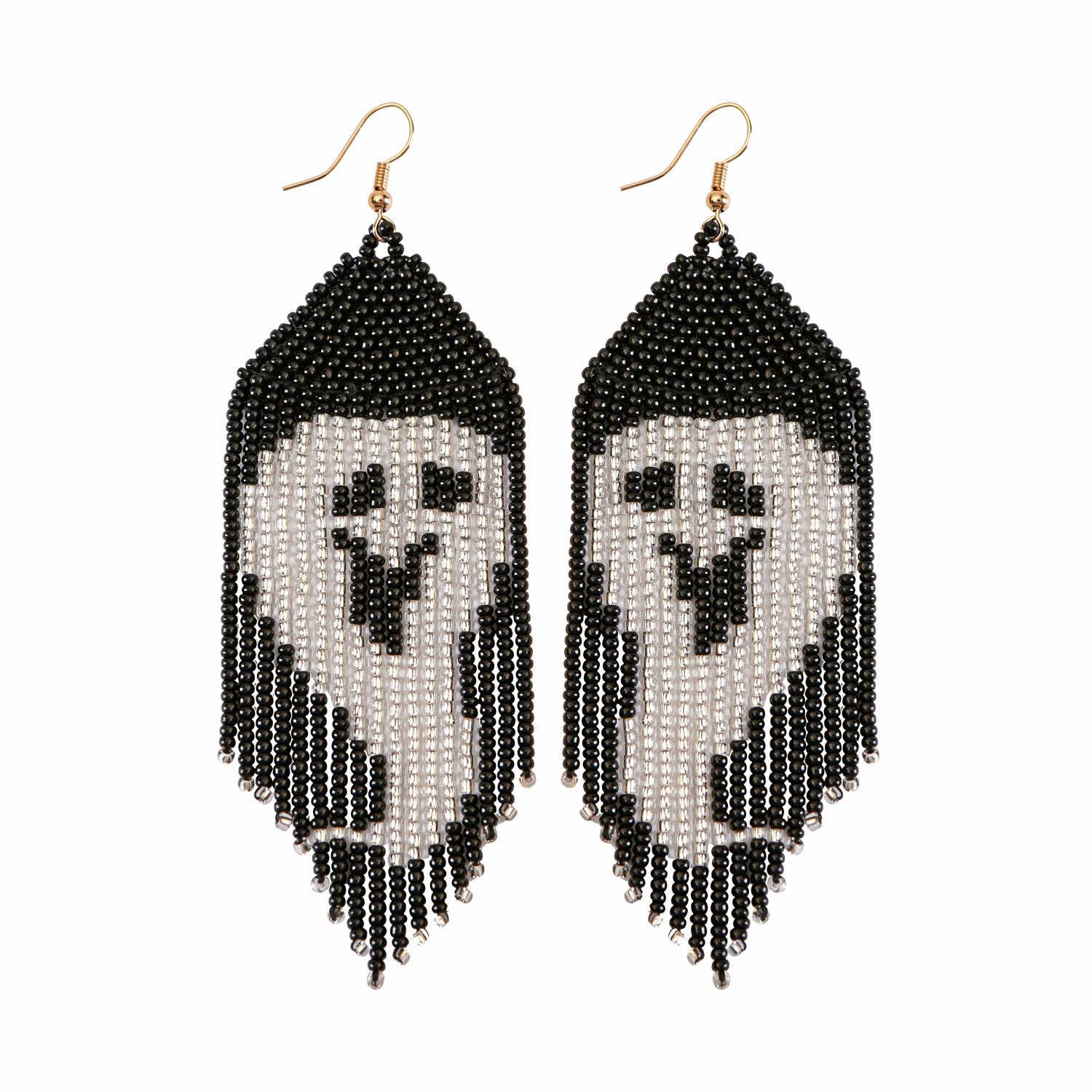 Wholesale Ghost Rice Beads Halloween Glass Earrings