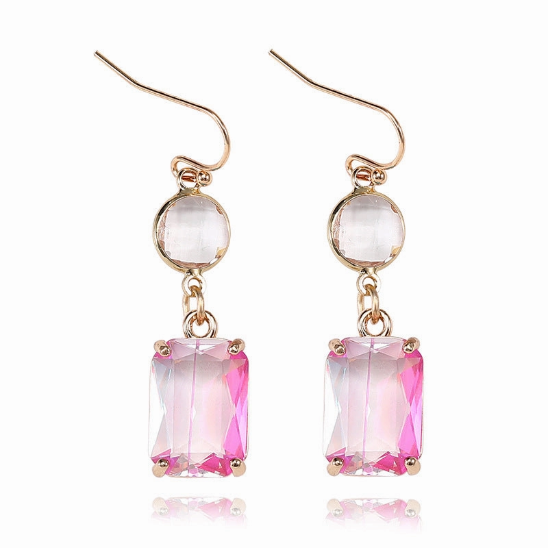 Wholesale Glass Crystal Copper Earrings