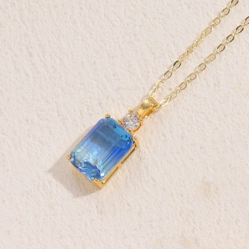 Wholesale Glass Love Classic Pendant Copper Necklace
