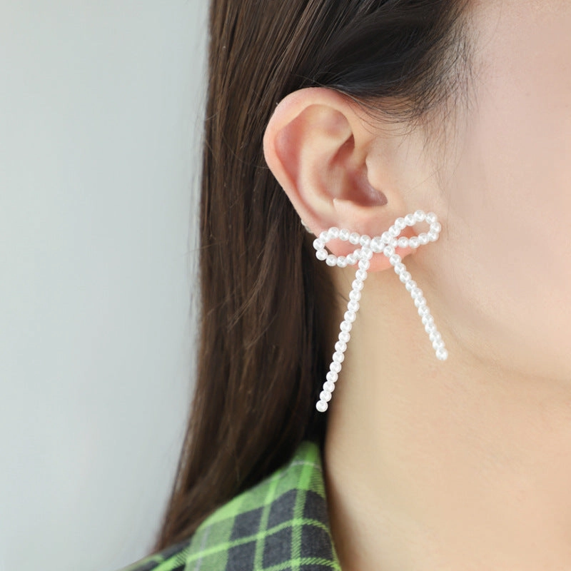 Wholesale Glass Pearl Copper Ear Studs