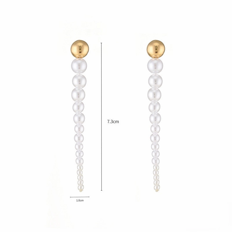 Wholesale Glass Pearl Copper Ear Studs