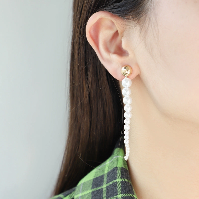 Wholesale Glass Pearl Copper Ear Studs