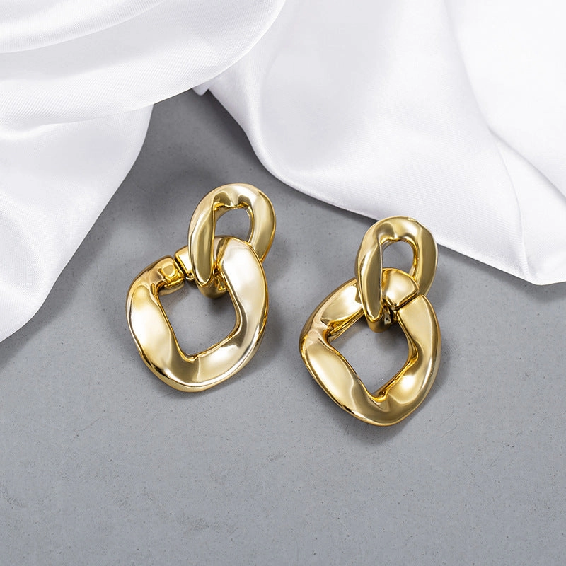 Wholesale Gold Acrylic Chain Earrings