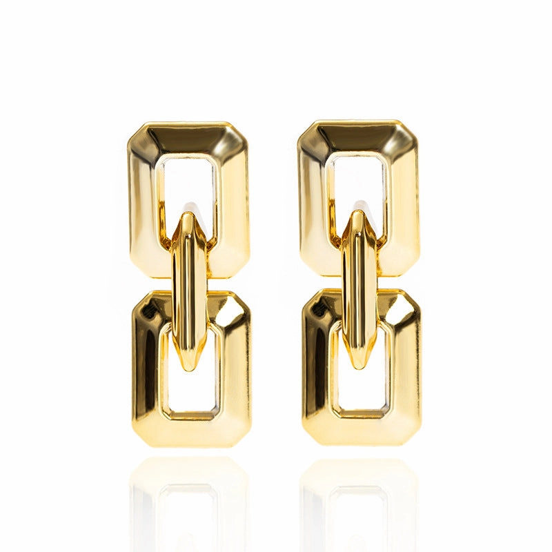 Wholesale Gold Acrylic Chain Earrings