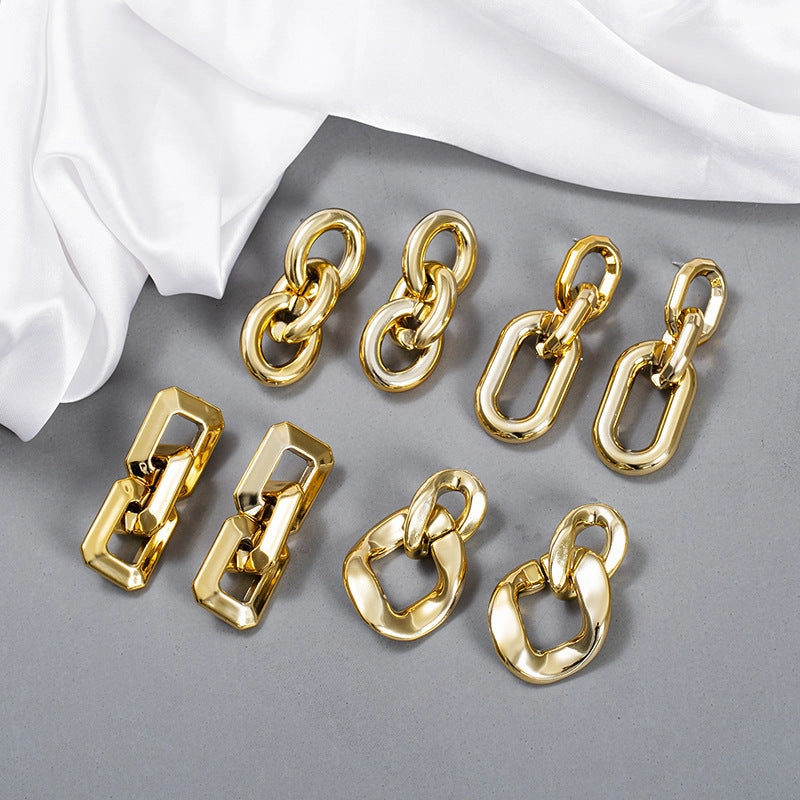 Wholesale Gold Acrylic Chain Earrings