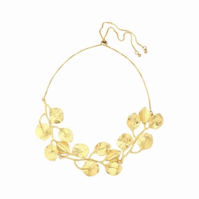 Wholesale Gold Alloy Leaf Necklace
