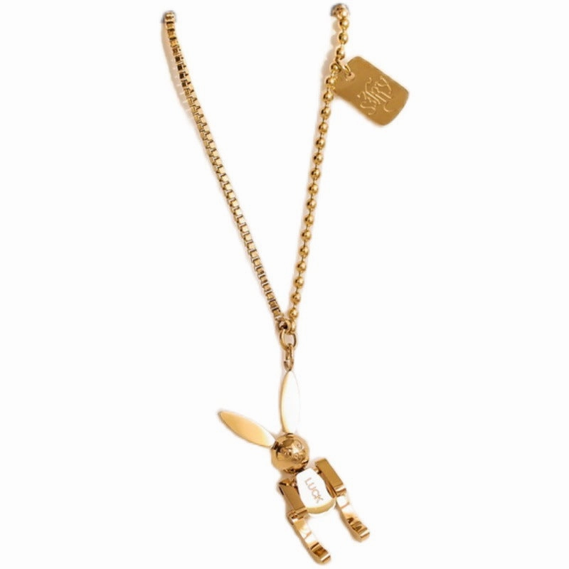 Wholesale Gold Bunny Titanium Steel Necklaces