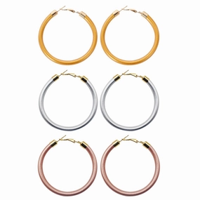 Wholesale Gold Dust Gold Silver Rose Gold Plastic Tube Earrings