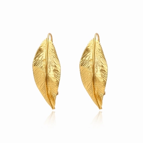 Wholesale Gold Leaf Vintage Earrings Alloy