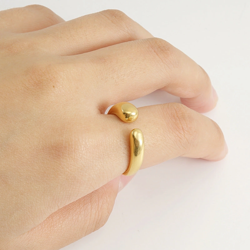 Wholesale Gold Plated Adjustable Stainless Steel Rings