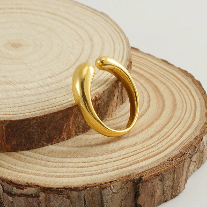 Wholesale Gold Plated Adjustable Stainless Steel Rings