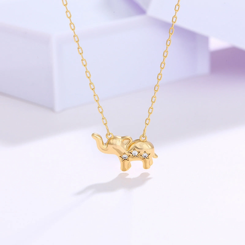Wholesale Gold Plated Baby Elephant Alloy Necklace