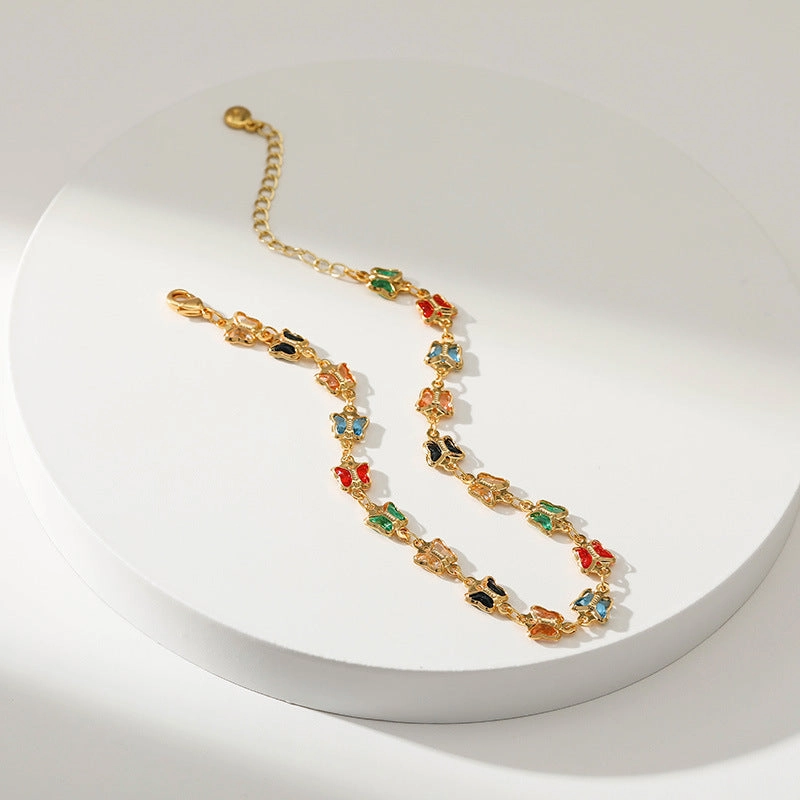 Wholesale Gold Plated Butterfly Alloy Bracelet