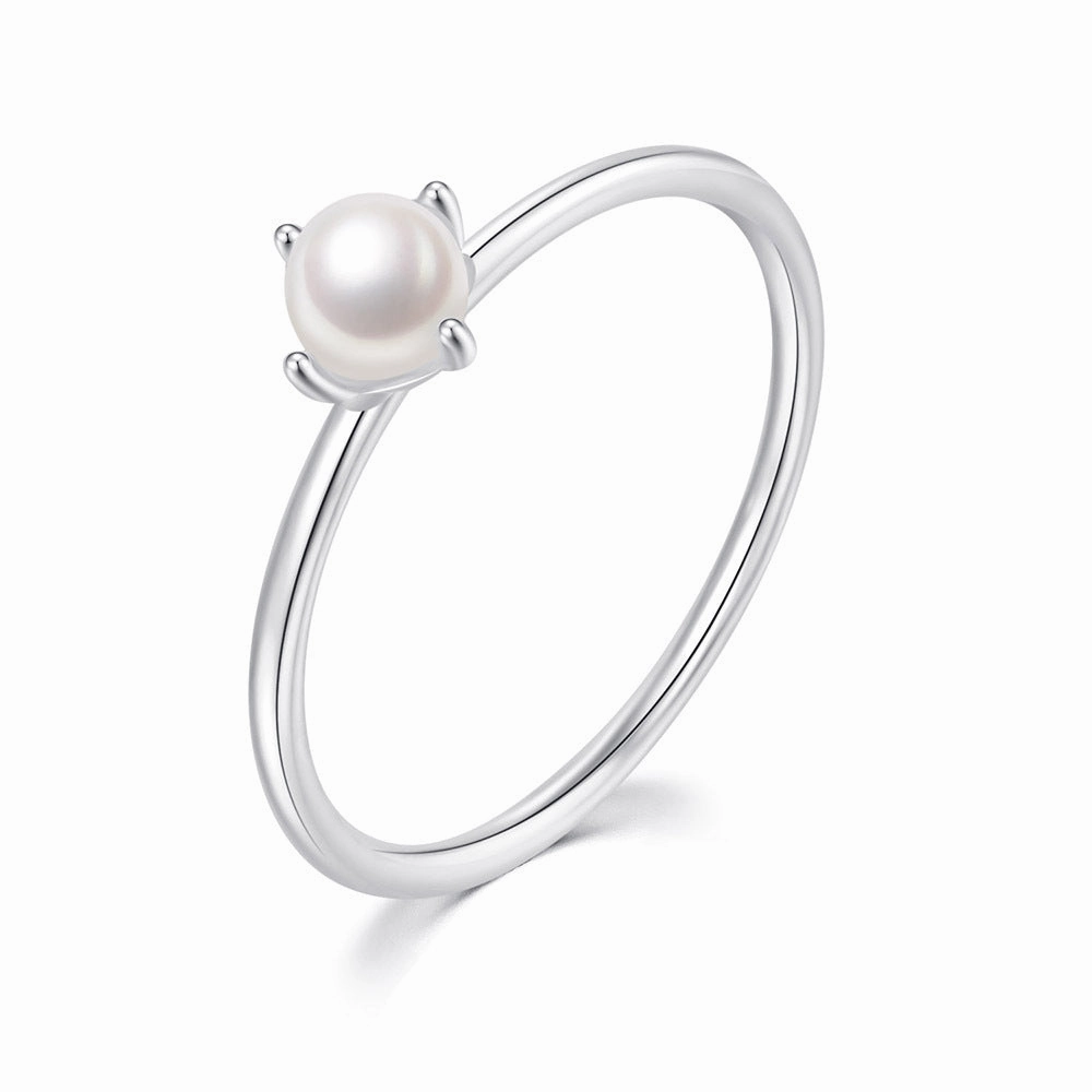 Wholesale Gold Plated Copper Pearl Thin Ring