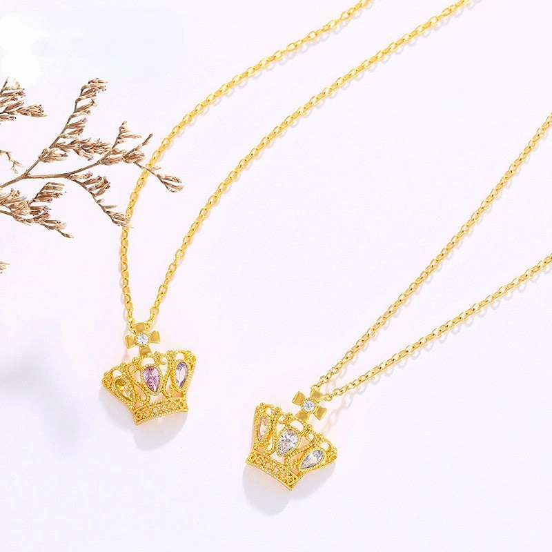 Wholesale Gold Plated Crown Alloy Necklace