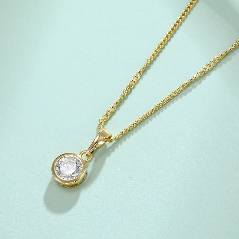 Wholesale Gold Plated Cubic Zirconia Alloy Necklace