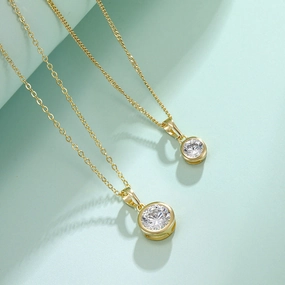 Wholesale Gold Plated Cubic Zirconia Alloy Necklace