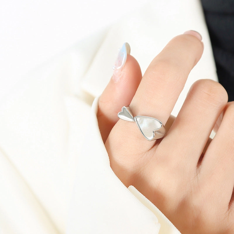 Wholesale Gold-plated Heart to Heart Creative Ring