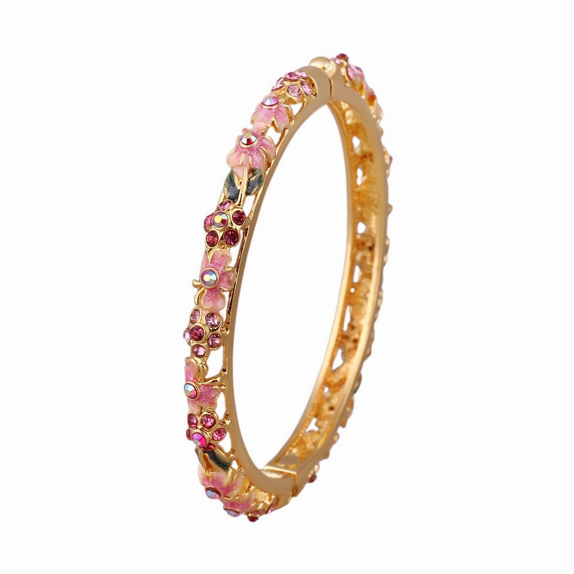 Wholesale Gold-plated Jewelry Cloisonne Hollow Womens Bracelets