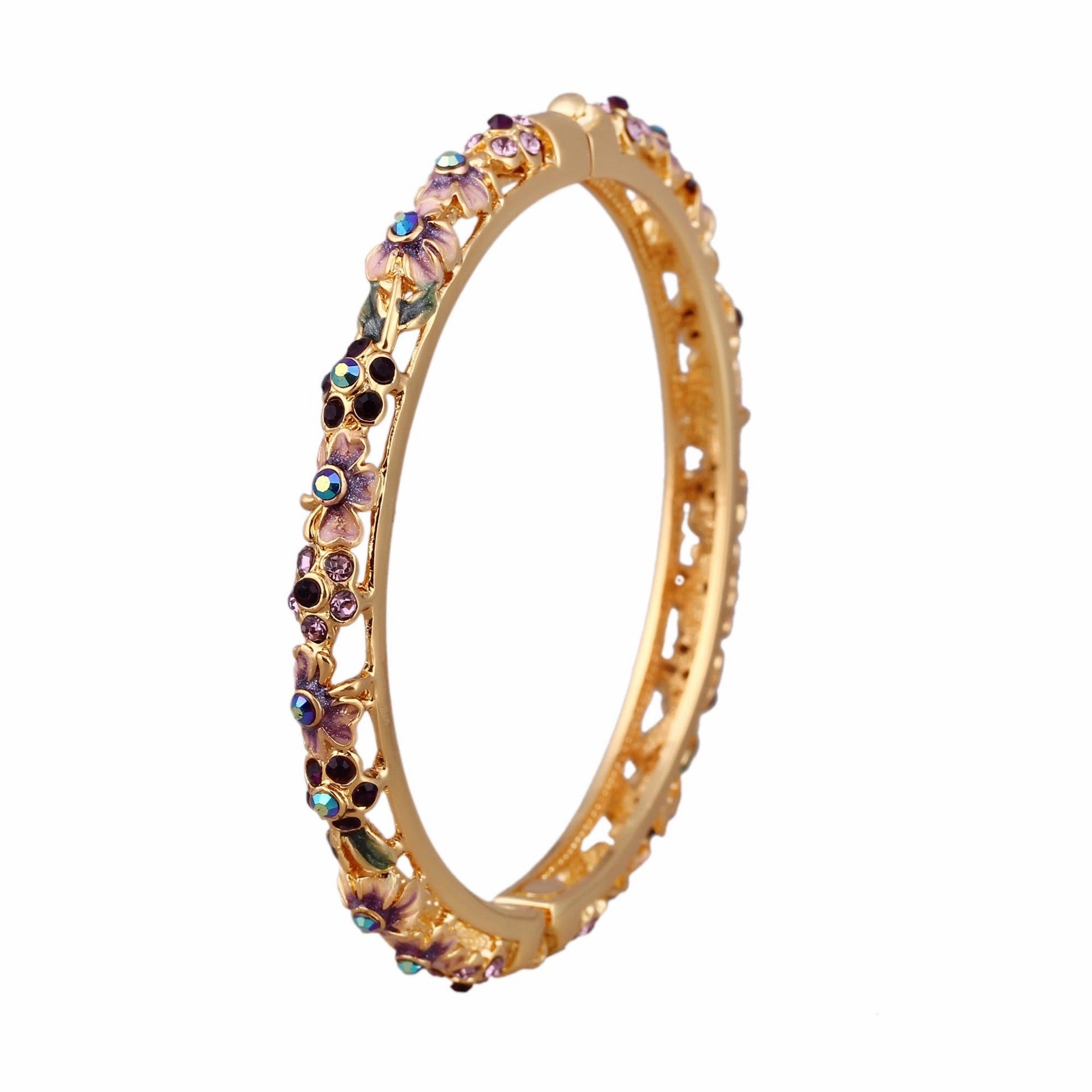 Wholesale Gold-plated Jewelry Cloisonne Hollow Womens Bracelets