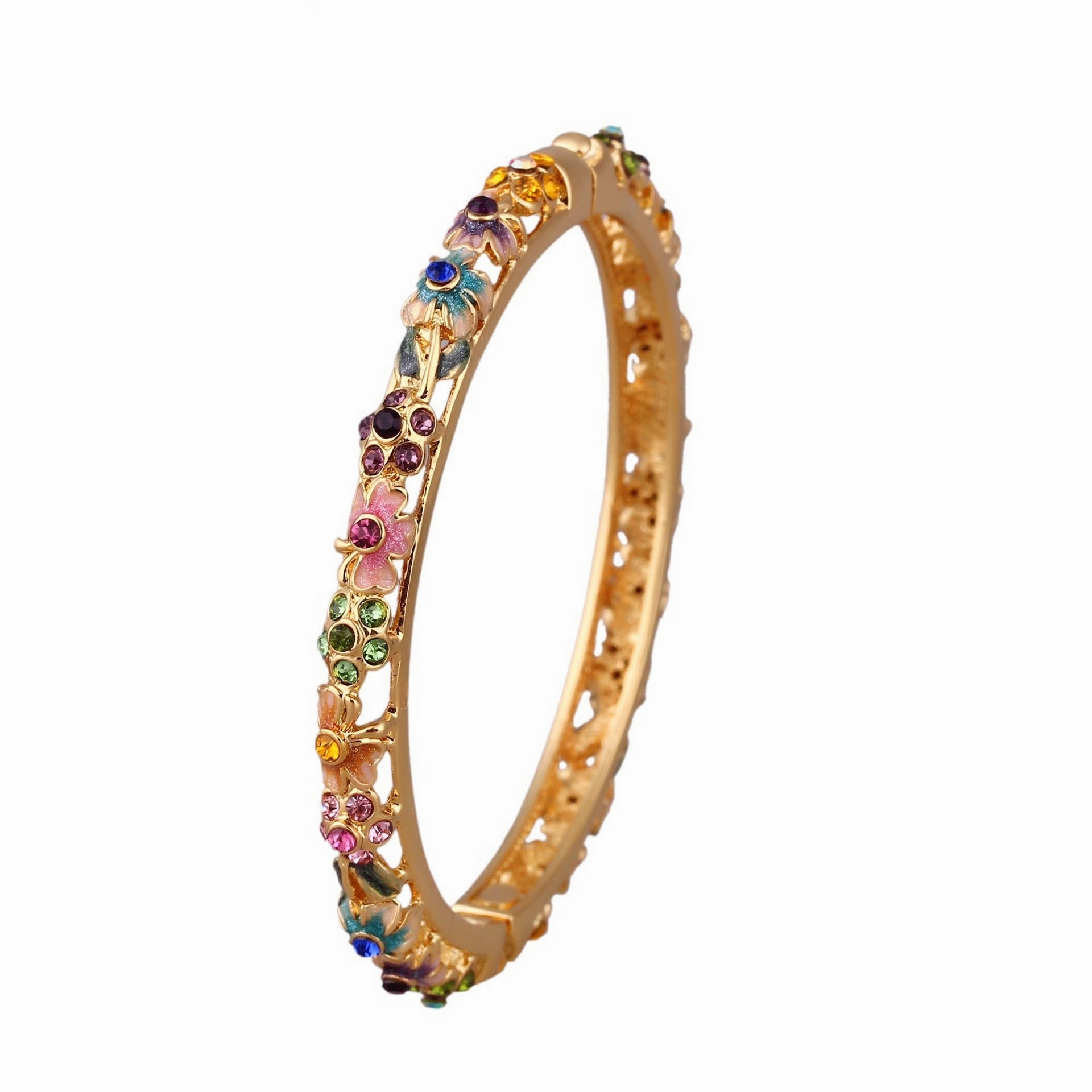 Wholesale Gold-plated Jewelry Cloisonne Hollow Womens Bracelets