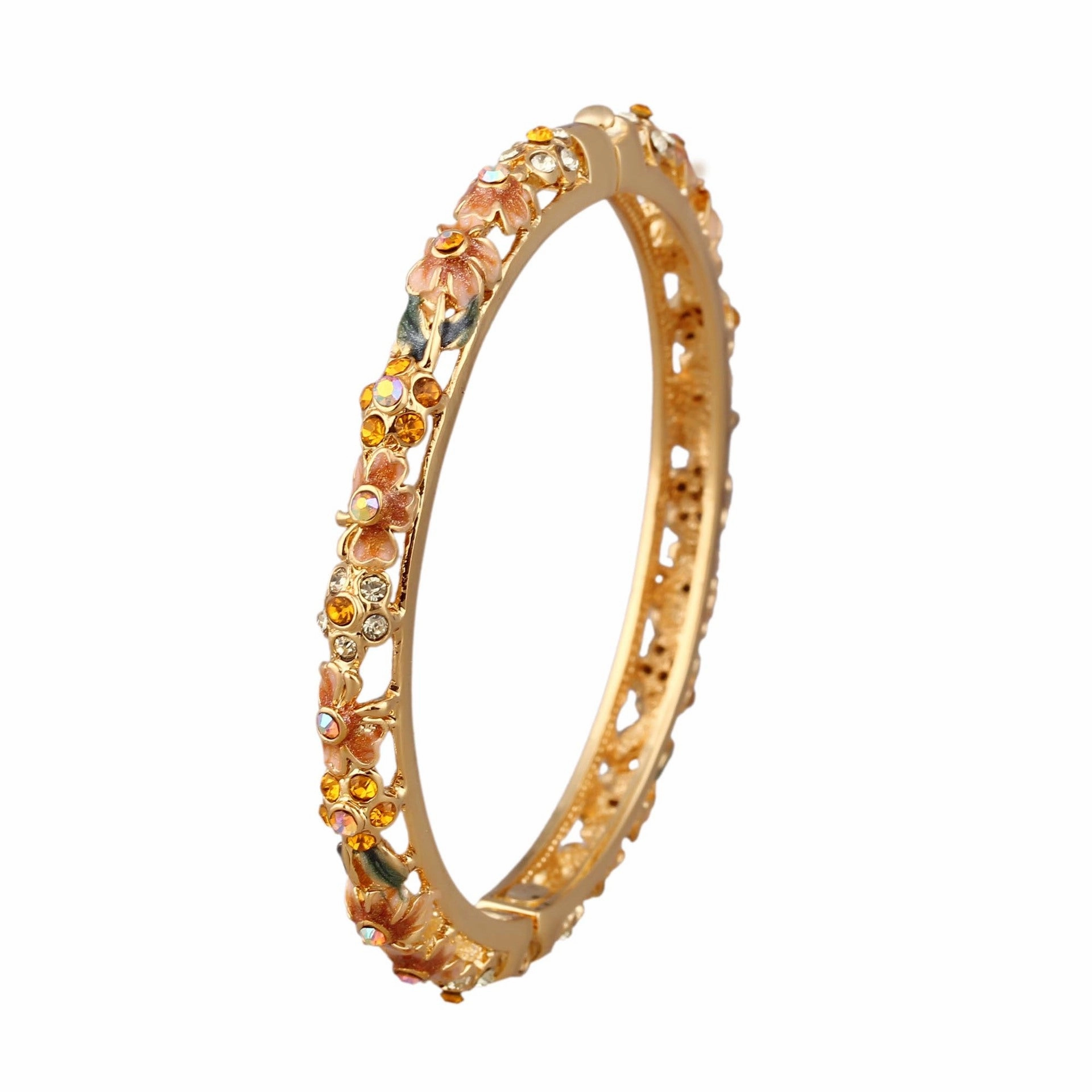 Wholesale Gold-plated Jewelry Cloisonne Hollow Womens Bracelets
