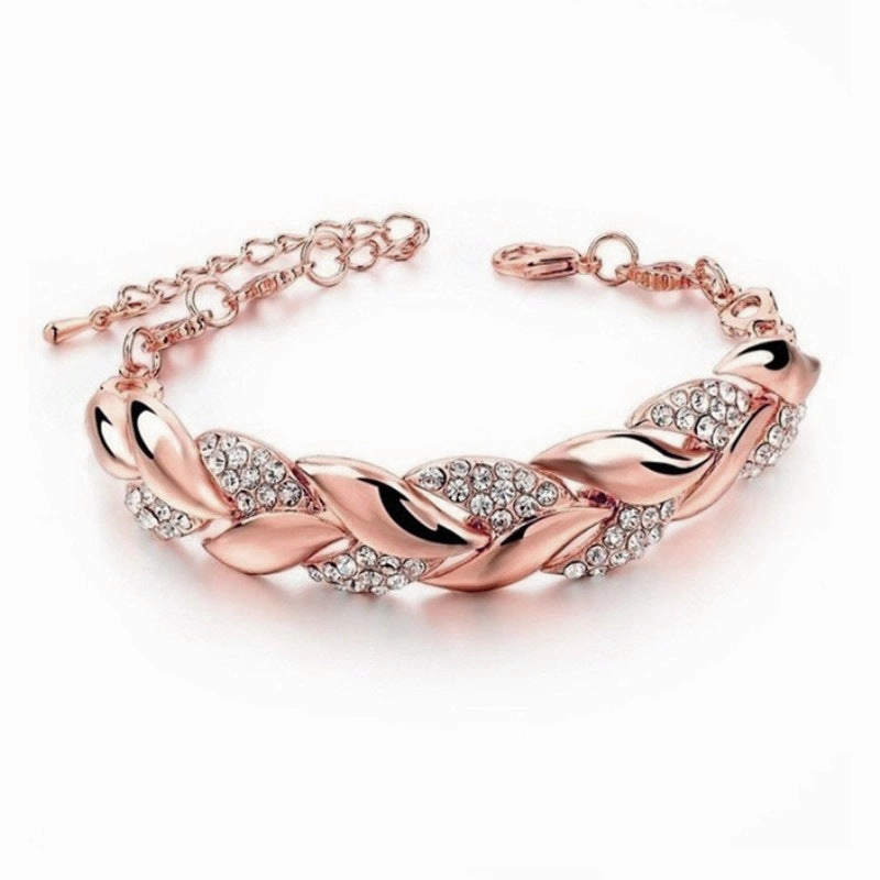 Wholesale Gold Plated Leaf Alloy Bracelet