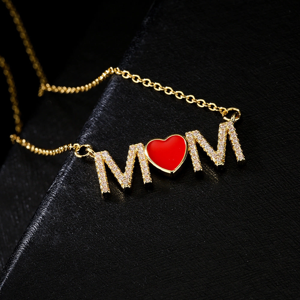 Wholesale Gold Plated Mother's Day Alloy Necklaces