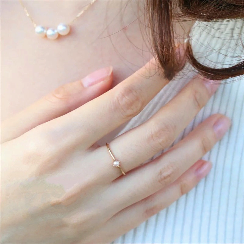 Wholesale Gold Plated Pearl Cupronickel Rings