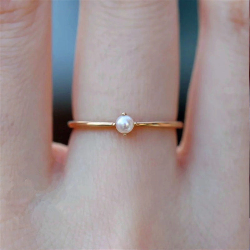 Wholesale Gold Plated Pearl Cupronickel Rings