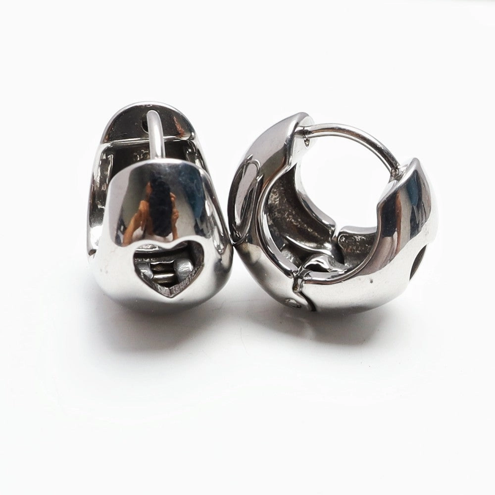 Wholesale Gold-plated Stainless Steel Hollow Love Earrings