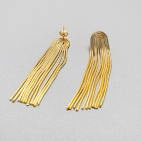 Wholesale Gold Plated Stainless Steel Tassel Earrings