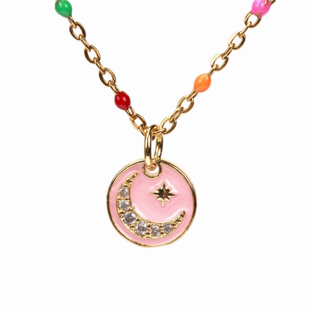 Wholesale Gold Plated Stars and Moons Necklaces