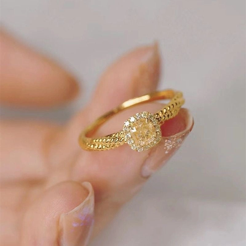 Wholesale Gold Plated Zircon Open Adjustable Ring