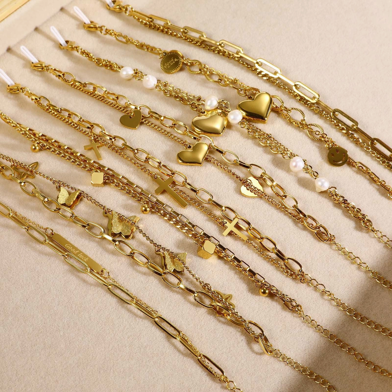 Wholesale Gold Rectangle Stainless Steel Bracelets