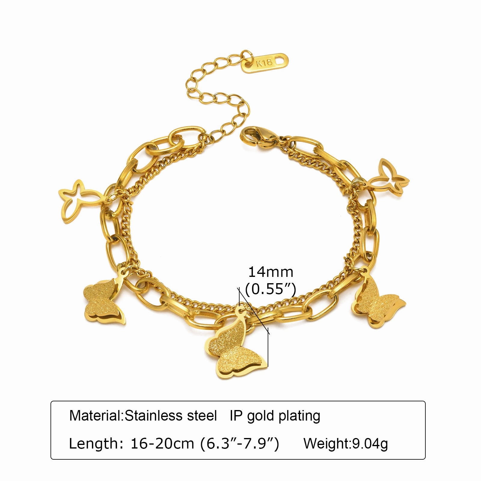 Wholesale Gold Rectangle Stainless Steel Bracelets